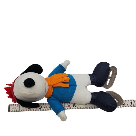 Snoopy 8" Ice Skating Beagle Dog Whitman's Candies Plush Stuffed Animal Rattle - Picture 5 of 5